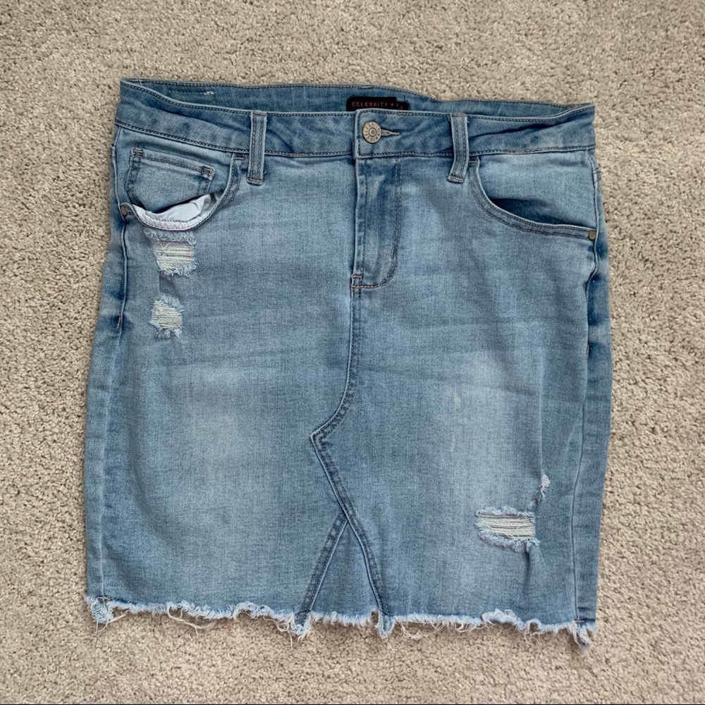 Celebrity Pink High-Waisted Jean Skirt